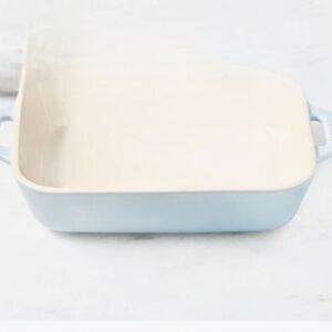 Staub 1.05QT Ceramic Rectangular Baking Gratin Dish- Light Blue